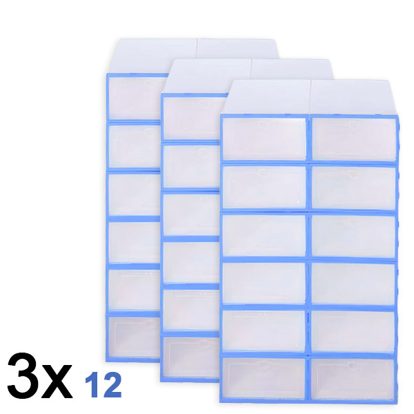 3x Пластична кутија за чевли (12 парчиња) | SHOEZY