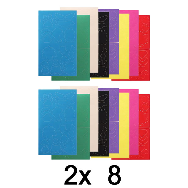 2x Лепливи ткаени закрпи (8x различни бои) | ZAKRPKA